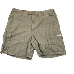 Wrangler Men's Khaki Cargo Shorts Size 41W Tan Outdoor Casual Summer Flat Front